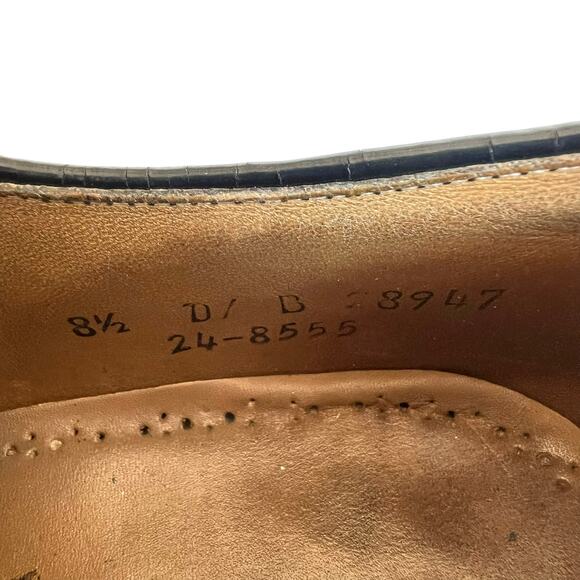 Johnston & Murphy Men’s Black Leather Wingtip Oxford Shoes 8.5 B main image 8